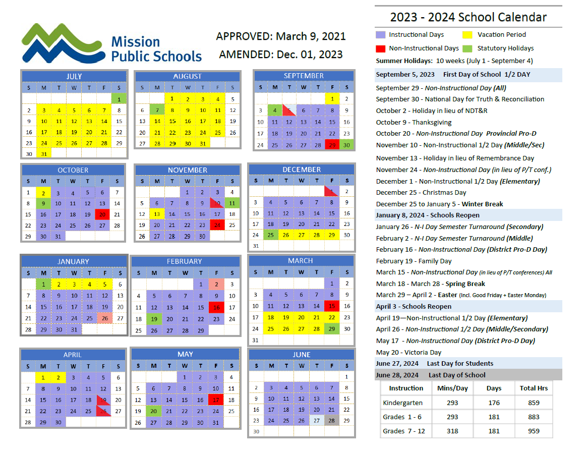 School District Calendars